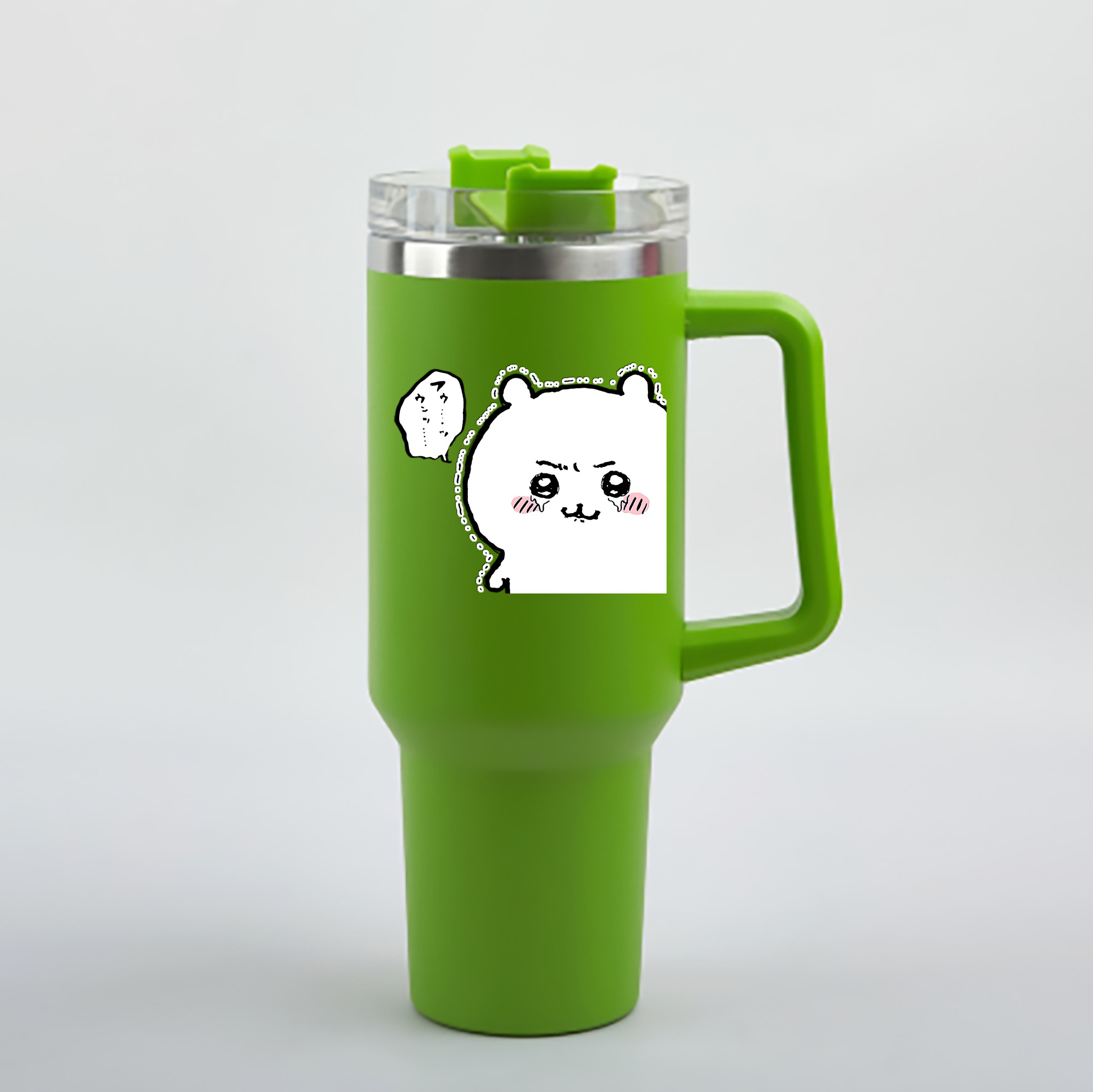 （画像用） ちいかわ ちいかわ Chii-kawa chiikawa 1200mL車用タンブラー - クリスタルステッカー（プラスチックストロー付き）